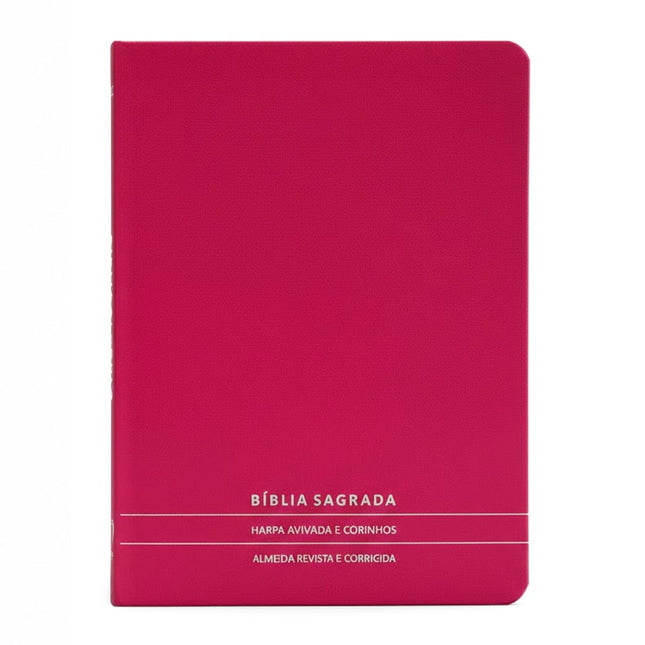 Bíblia Slim | Letra Normal | ARC | C/ Harpa e Corinhos | Capa Premium Luxo Minimalista Pink