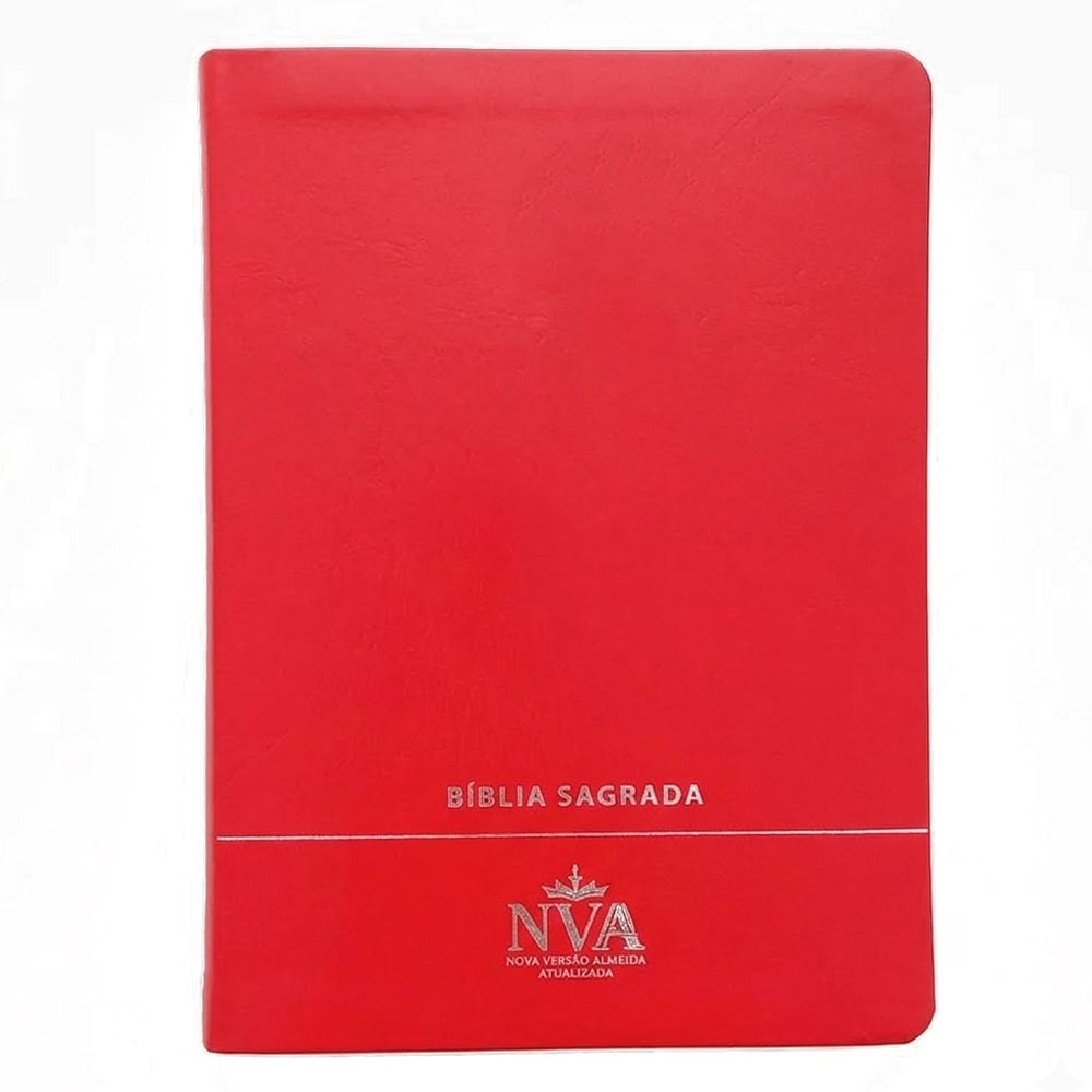 Bíblia Slim | Letra Normal | NVA | Capa Premium Luxo Minimalista Vermelha