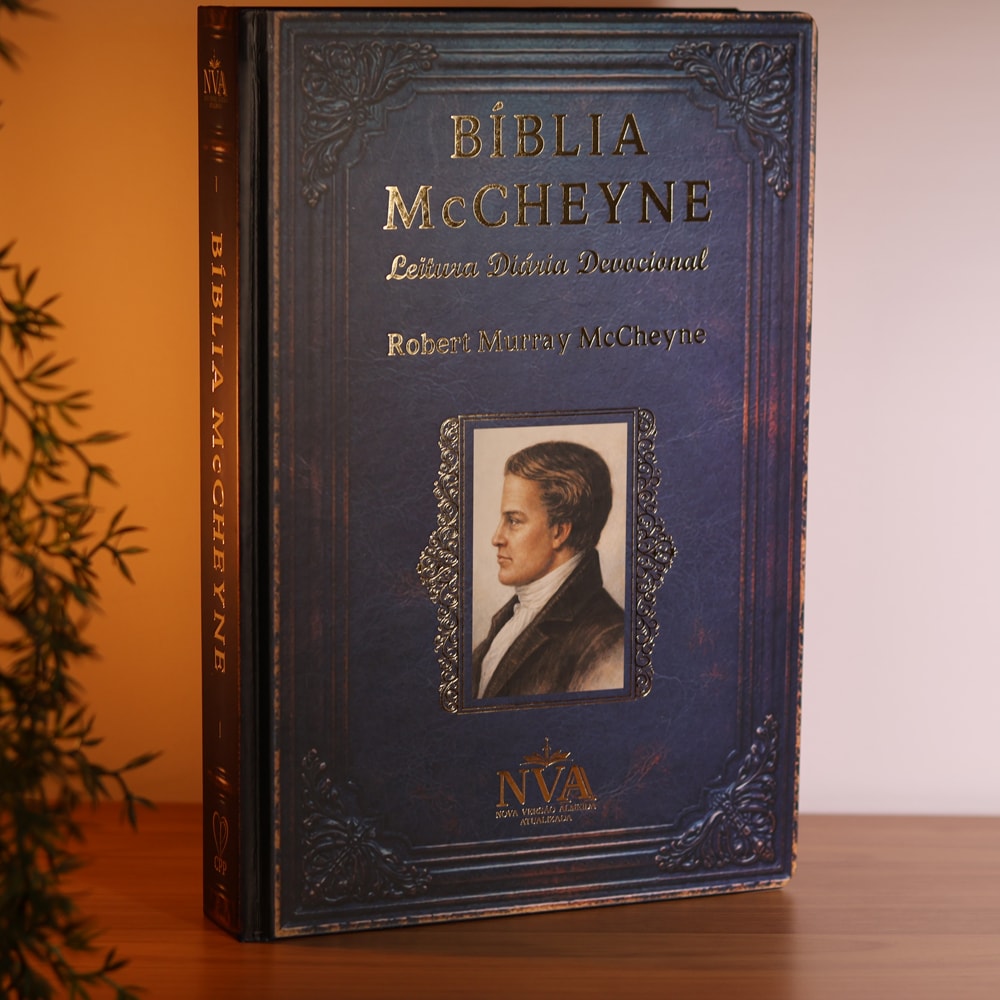 Bíblia McCheyne | NVA | Leitura Diária Devocional | Full Collor | Capa Dura Vintage  Azul