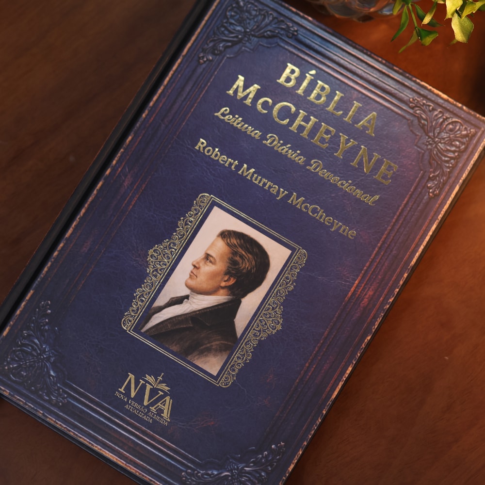 Bíblia McCheyne | NVA | Leitura Diária Devocional | Full Collor | Capa Dura Vintage  Azul