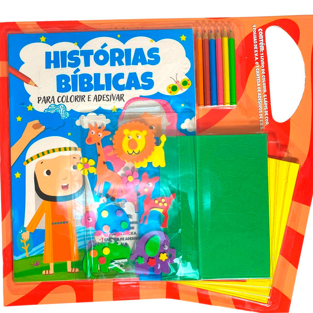 Histórias Bíblicas | Para Colorir e Adesivar