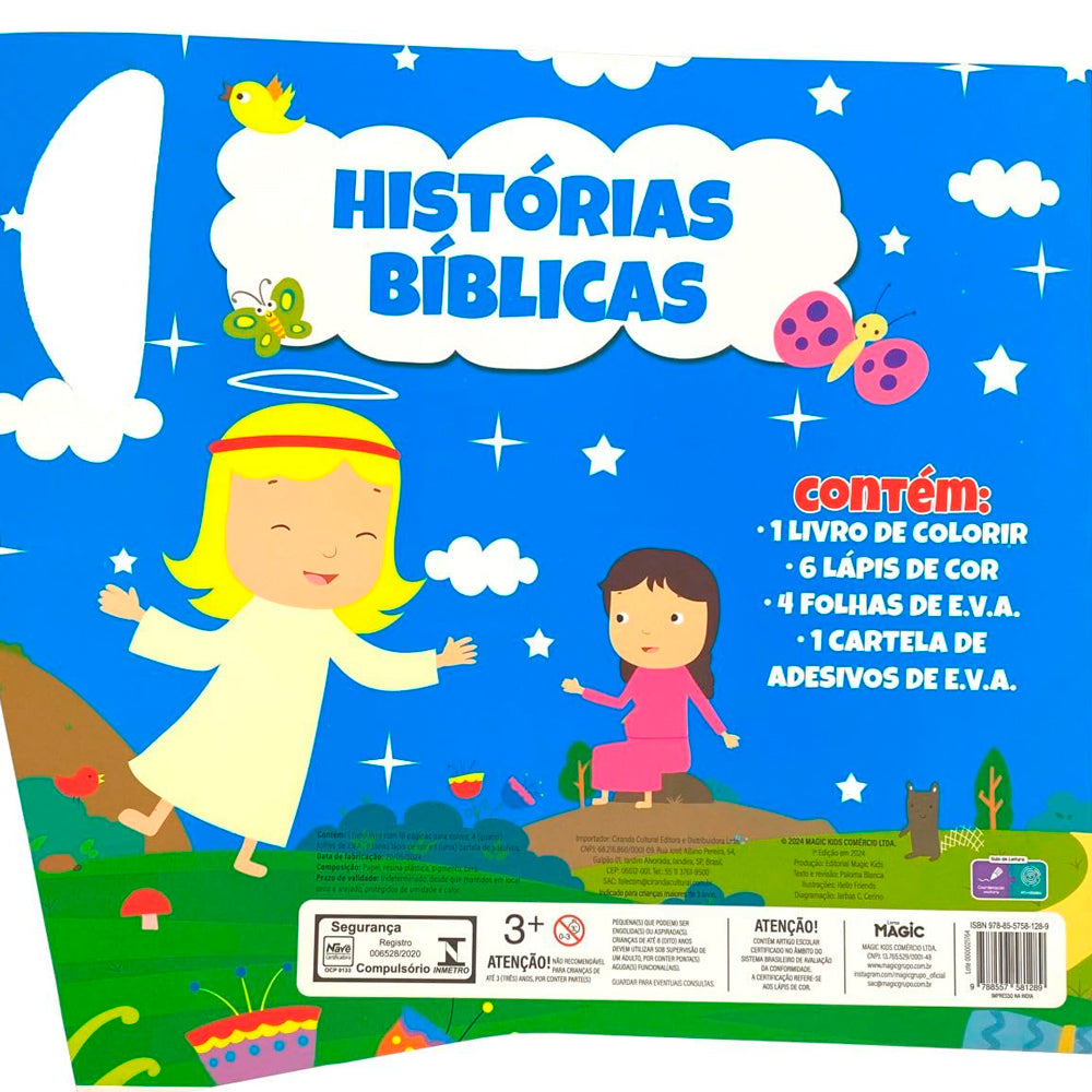 Histórias Bíblicas | Para Colorir e Adesivar