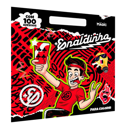 Enaldinho | Livro de Colorir Com Alça e 100 Adesivos
