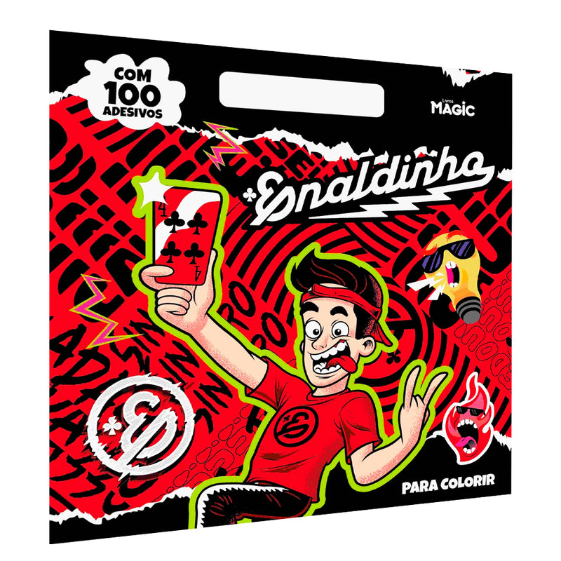 Enaldinho | Livro de Colorir Com Alça e 100 Adesivos