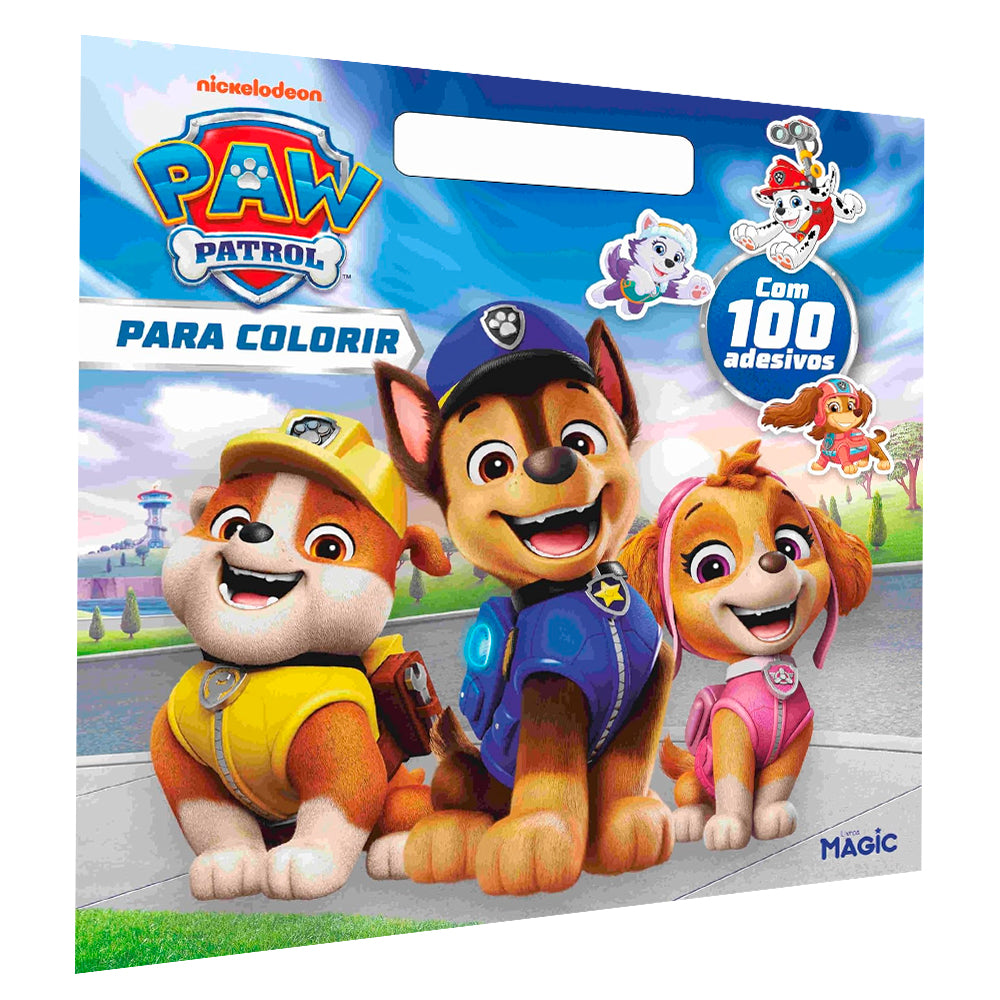 Patrulha Canina | Livro de Colorir Com Alça e 100 Adesivos