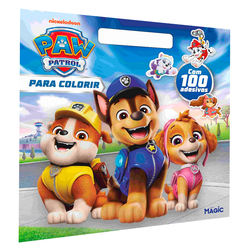 Patrulha Canina | Livro de Colorir Com Alça e 100 Adesivos