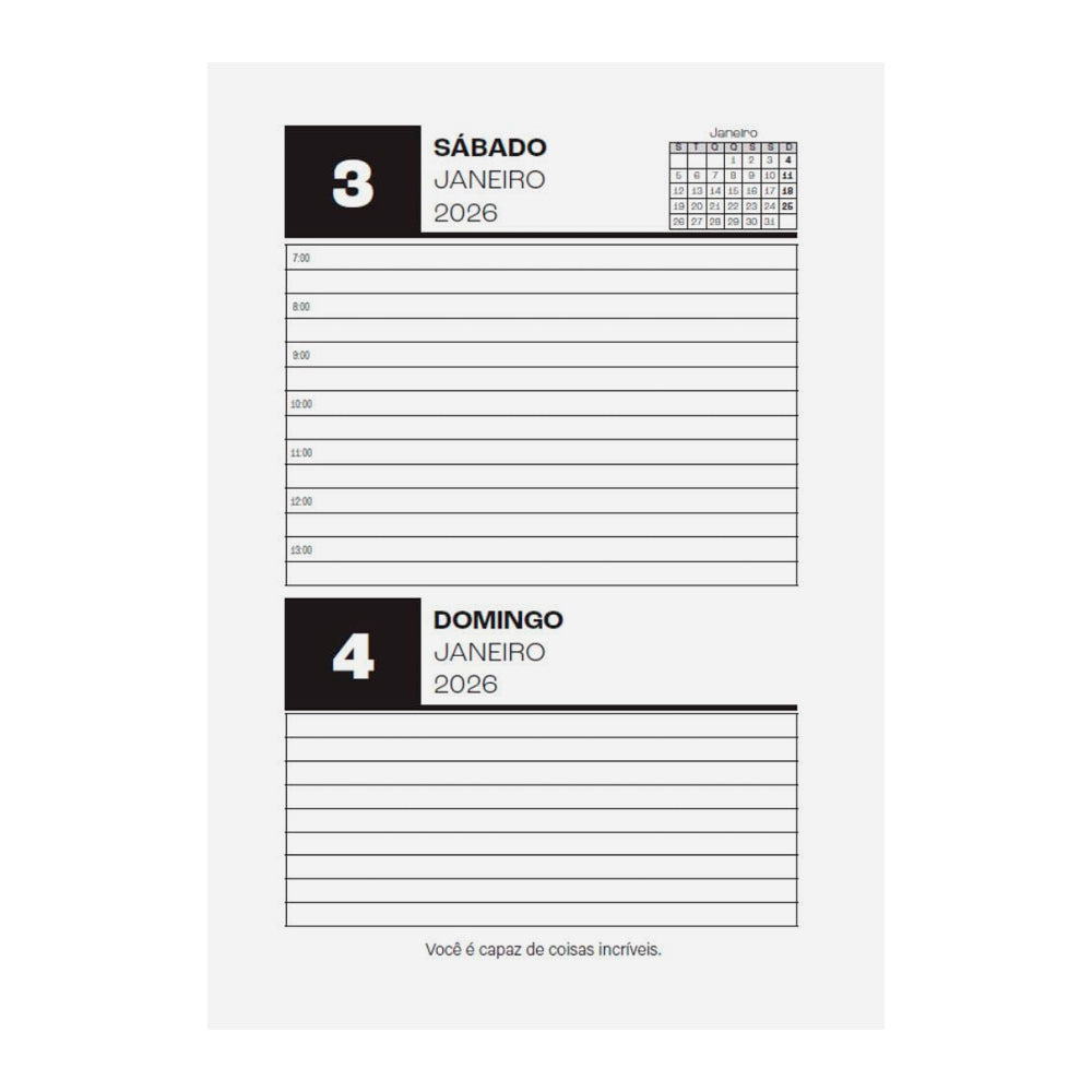 Livro Agenda 2026 | Pássaros