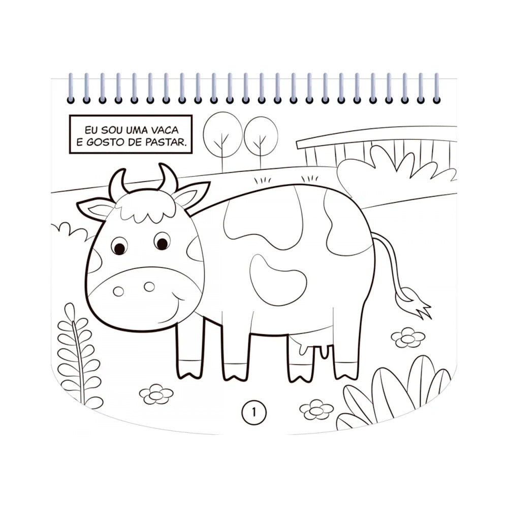 Livro de Colorir Com Canetinhas | Animais da Fazenda