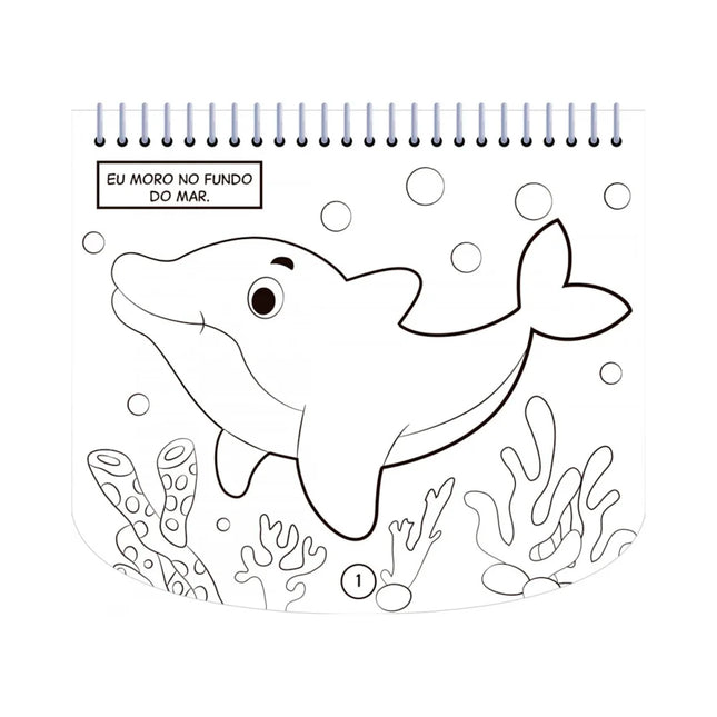 Livro de Colorir Com Canetinhas | Animais do Mar