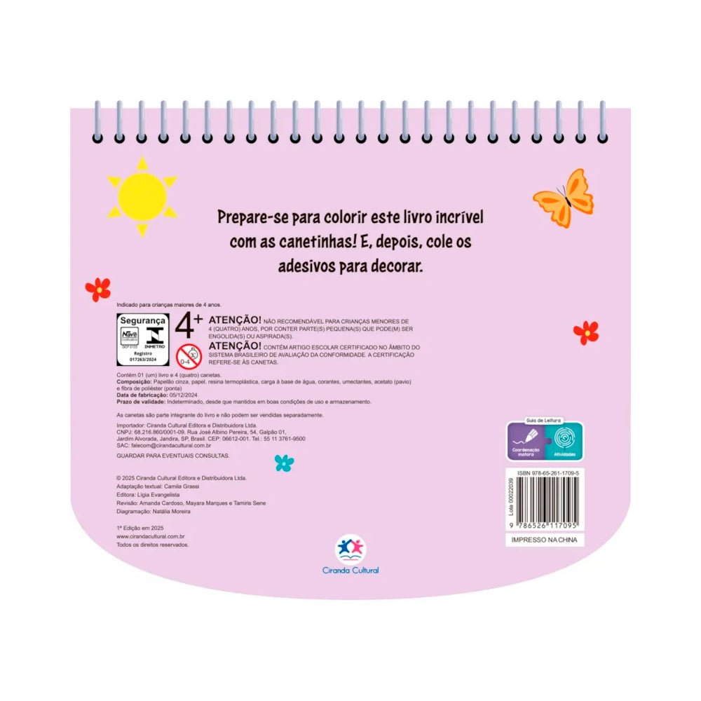 Livro de Colorir Com Canetinhas | Desenhos Para Meninas