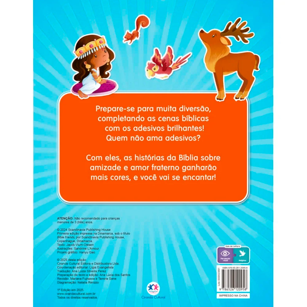 Minha Bíblia Com Adesivos Brilhantes | Amigos da Bíblia