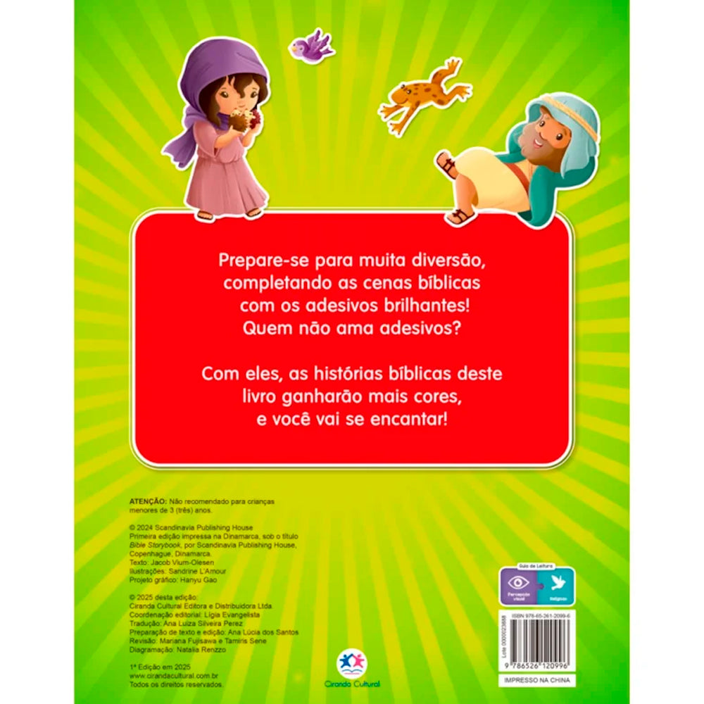 Minha Bíblia Com Adesivos Brilhantes | Histórias Bíblicas