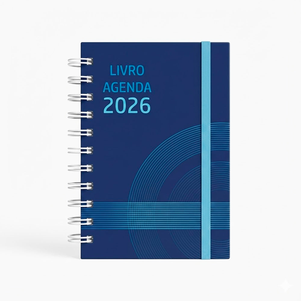 Livro Agenda 2026 | Azul Marinho