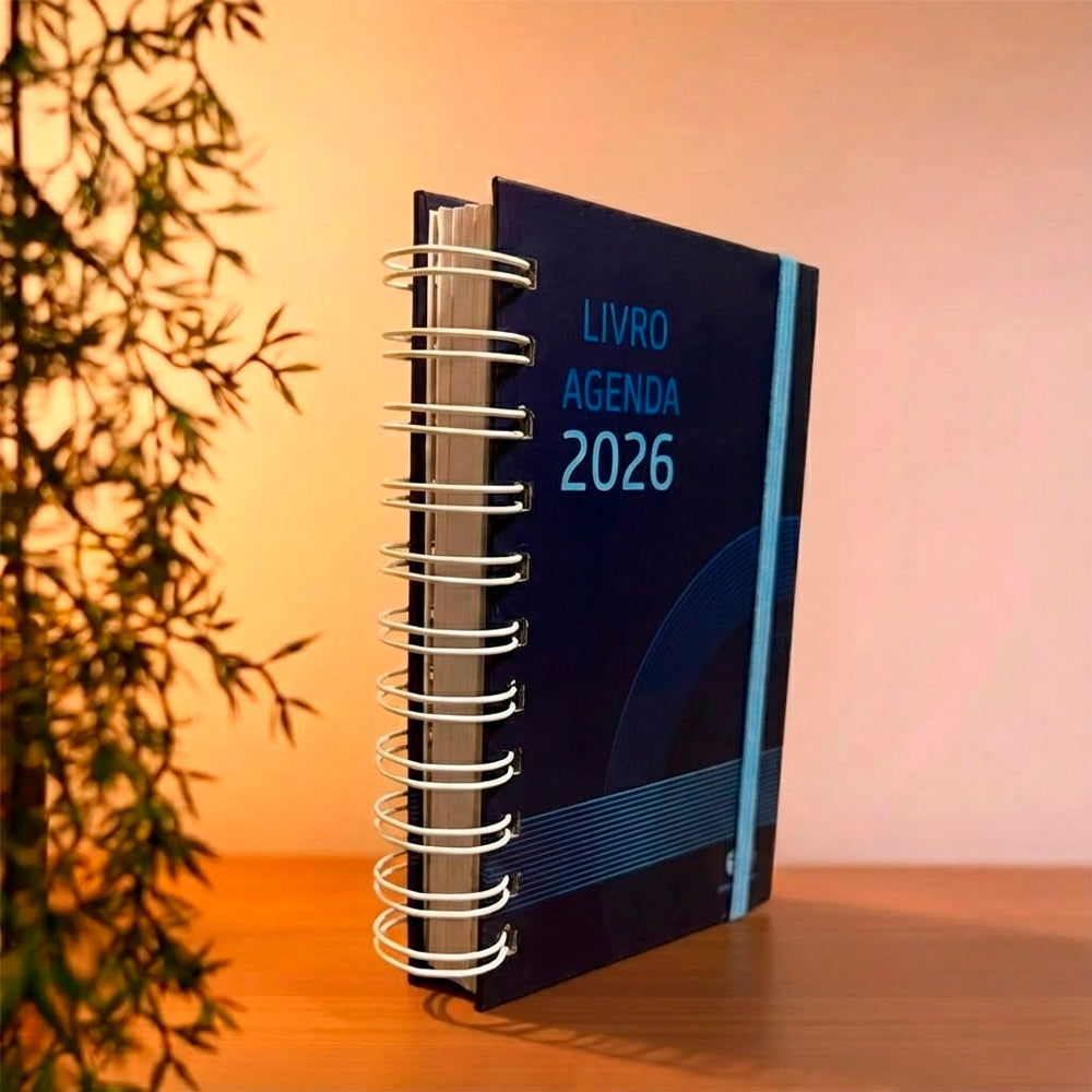 Livro Agenda 2026 | Azul Marinho
