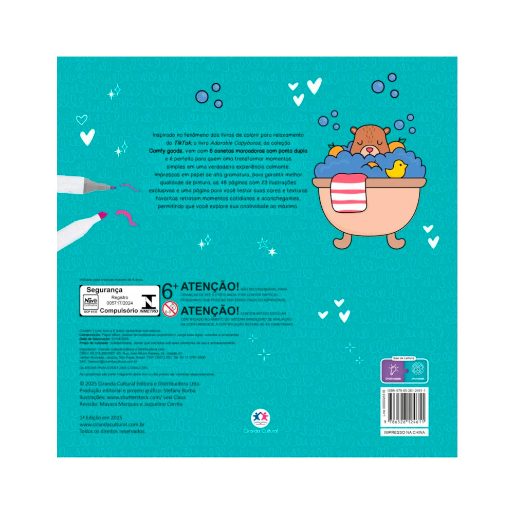 Livro de Colorir | Adorable Capybaras