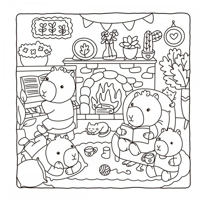 Livro de Colorir | Lovely Capybaras