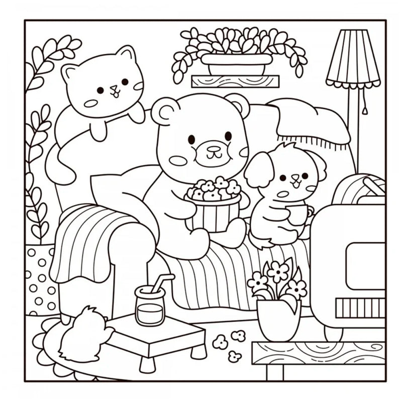 Livro de Colorir | Sweet And Cozy