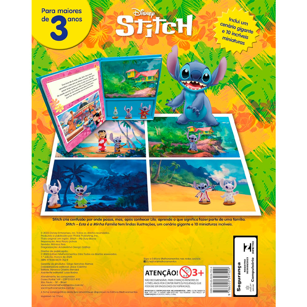 Stitch | Esta É a Minha Família | Cenário + 10 Miniaturas