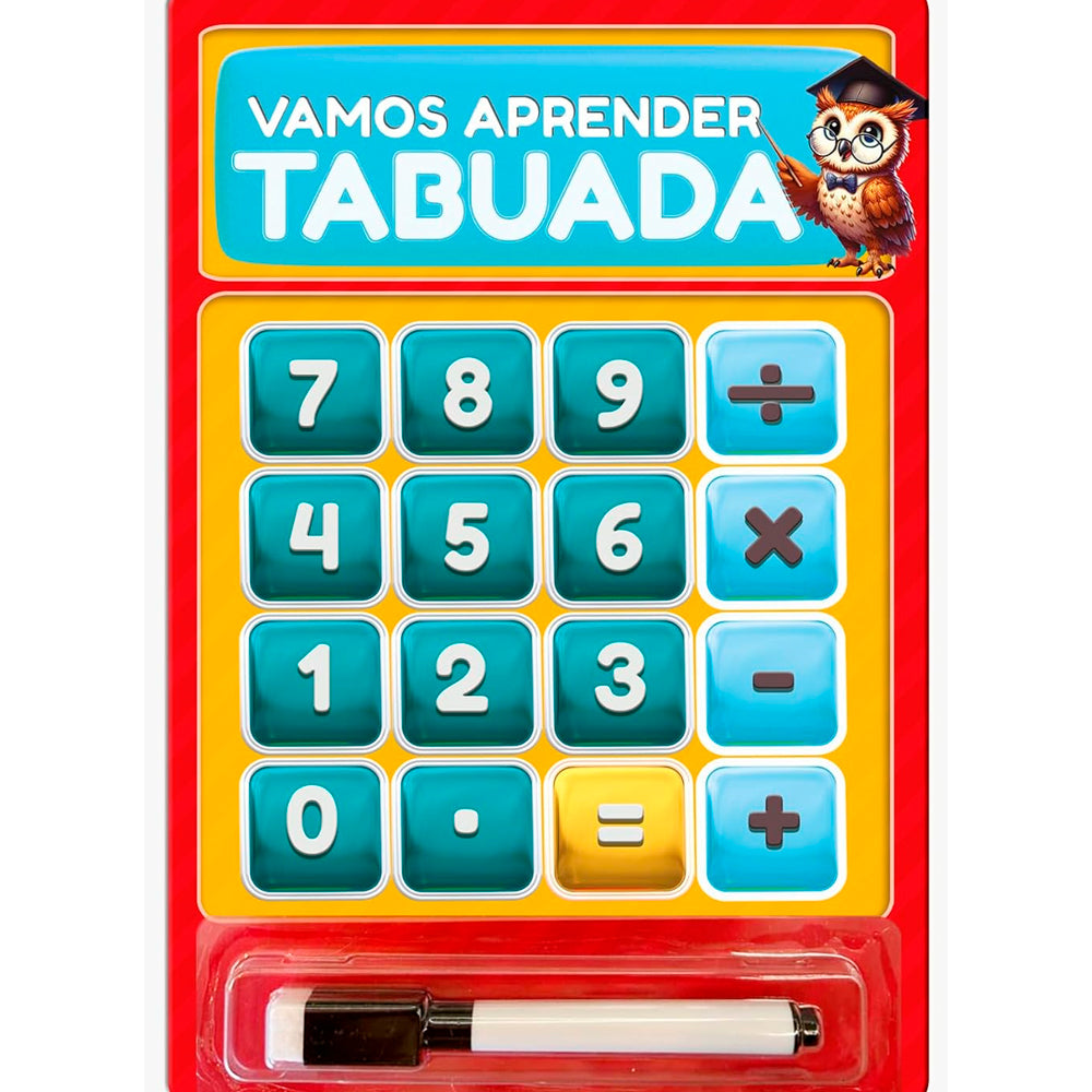 Livro Vamos Aprender Tabuada | Com Canetinha