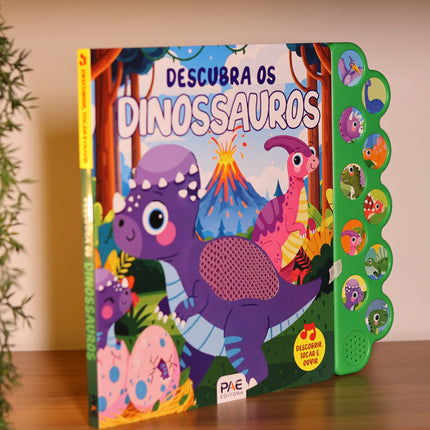 Livro Sonoro Toque e Sinta | Descubra os Dinossauros