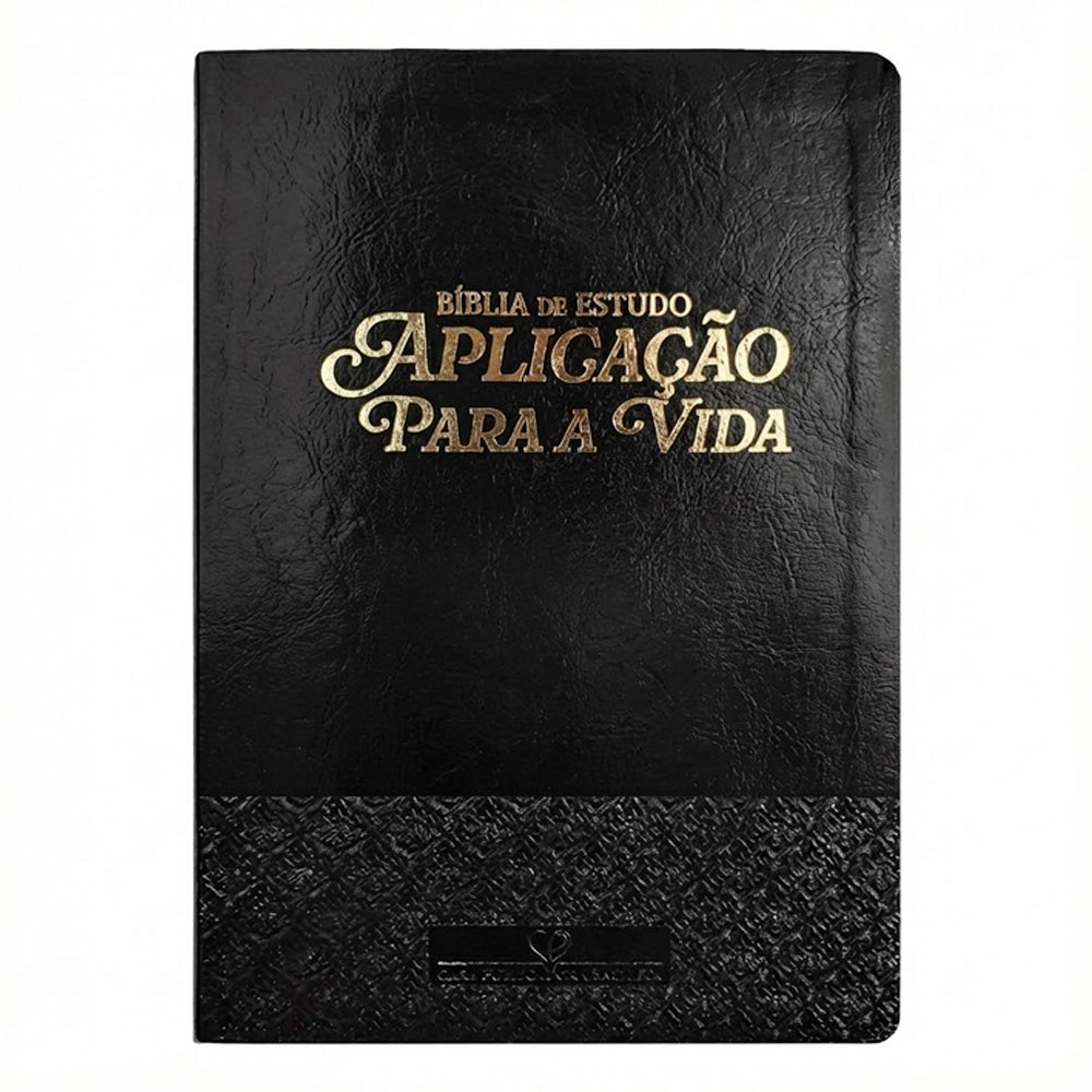 Bíblia de Estudo Aplicação Para Vida | ARC | Full Color | Capa PU Luxo Preta
