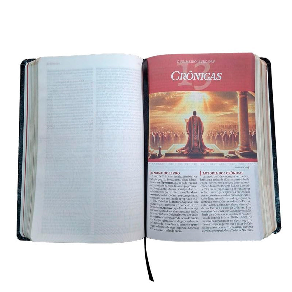 Bíblia de Estudo Aplicação Para Vida | ARC | Full Color | Capa PU Luxo Preta