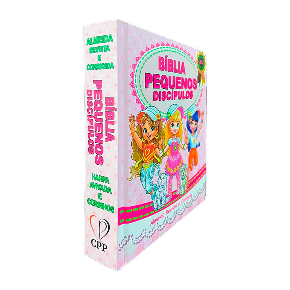 Bíblia Pequenos Discípulos | ARC | Letra Normal | Capa Dura Rosa | Edição Ampliada