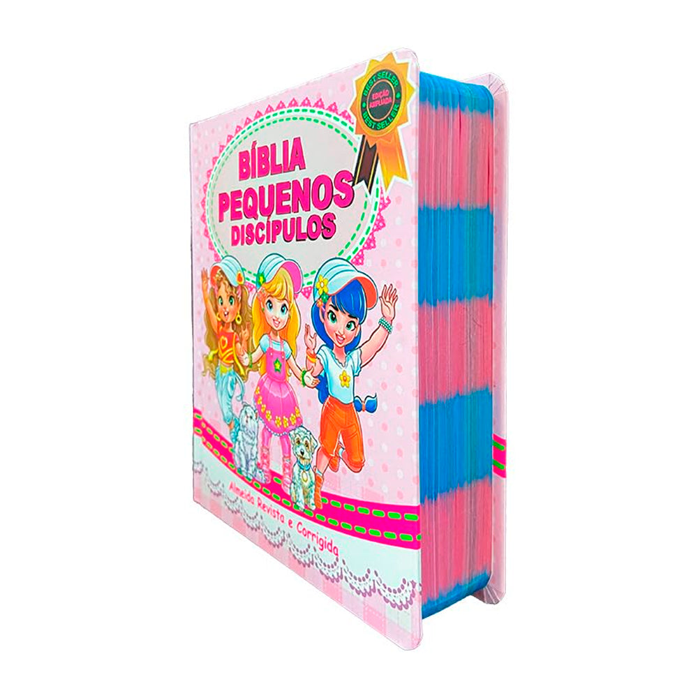 Bíblia Pequenos Discípulos | ARC | Letra Normal | Capa Dura Rosa | Edição Ampliada