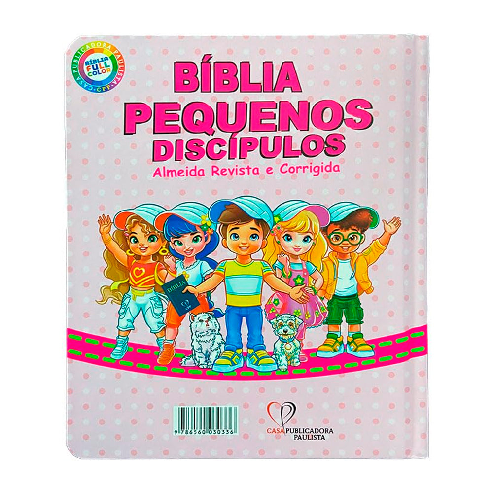 Bíblia Pequenos Discípulos | ARC | Letra Normal | Capa Dura Rosa | Edição Ampliada