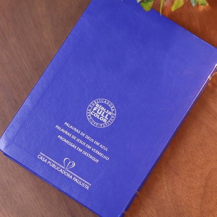 Bíblia Sagrada | Letra Gigante | ARC | Harpa Avivada e Corinhos | Capa Premium Luxo Cruz Azul