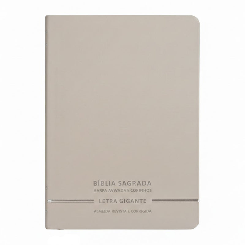 Bíblia Sagrada | Letra Gigante | ARC | C/ Harpa e Corinhos | Capa Premium Luxo Minimalista Branca