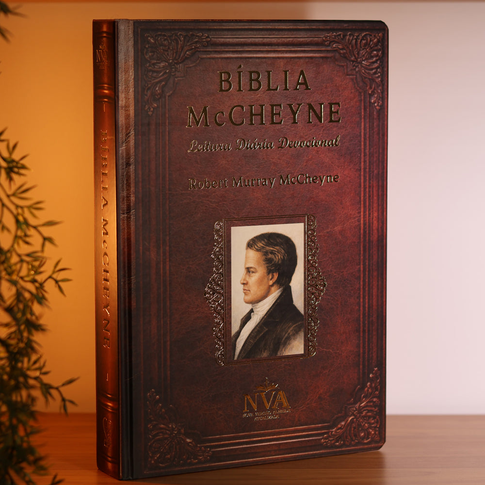Bíblia McCheyne | NVA | Leitura Diária Devocional | Full Collor | Capa Dura Vintage  Marrom
