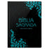 Bíblia Sagrada Arabesco Azul | ARC | Letra Gigante | Harpa Avivada e Corinhos | Capa Dura