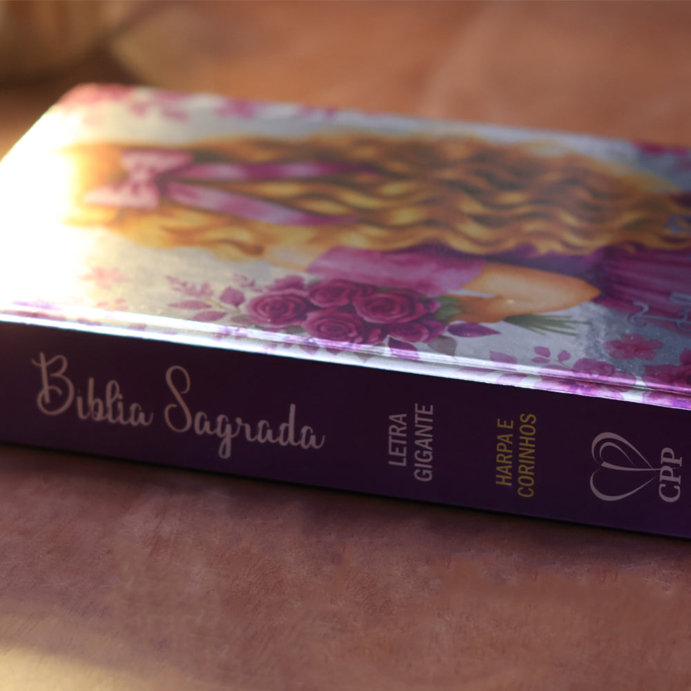 Bíblia Sagrada Filha do Rei | ARC | Letra Gigante| Harpa Avivada e Corinhos | Capa Dura Lilás