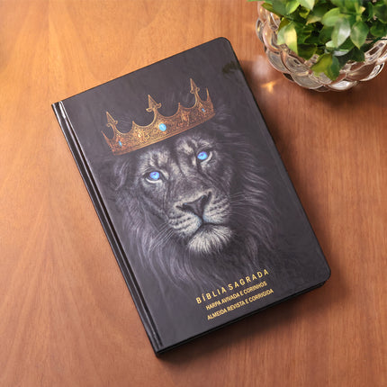 Bíblia Sagrada Rei dos Reis | ARC | Letra Gigante | Harpa Avivada e Corinhos | Capa Dura