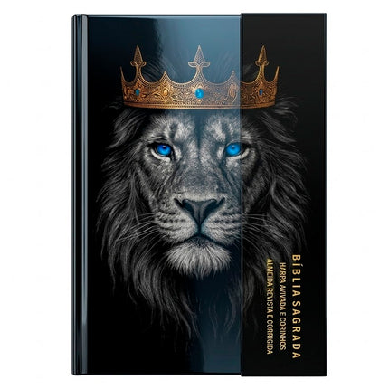 Bíblia Sagrada Rei dos Reis | ARC | Letra Gigante | Harpa Avivada e Corinhos | Capa Dura Carteira