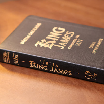 Bíblia Sagrada King James | KJA | Letra Hipergigante | Com Índice | Capa PU Luxo Preta