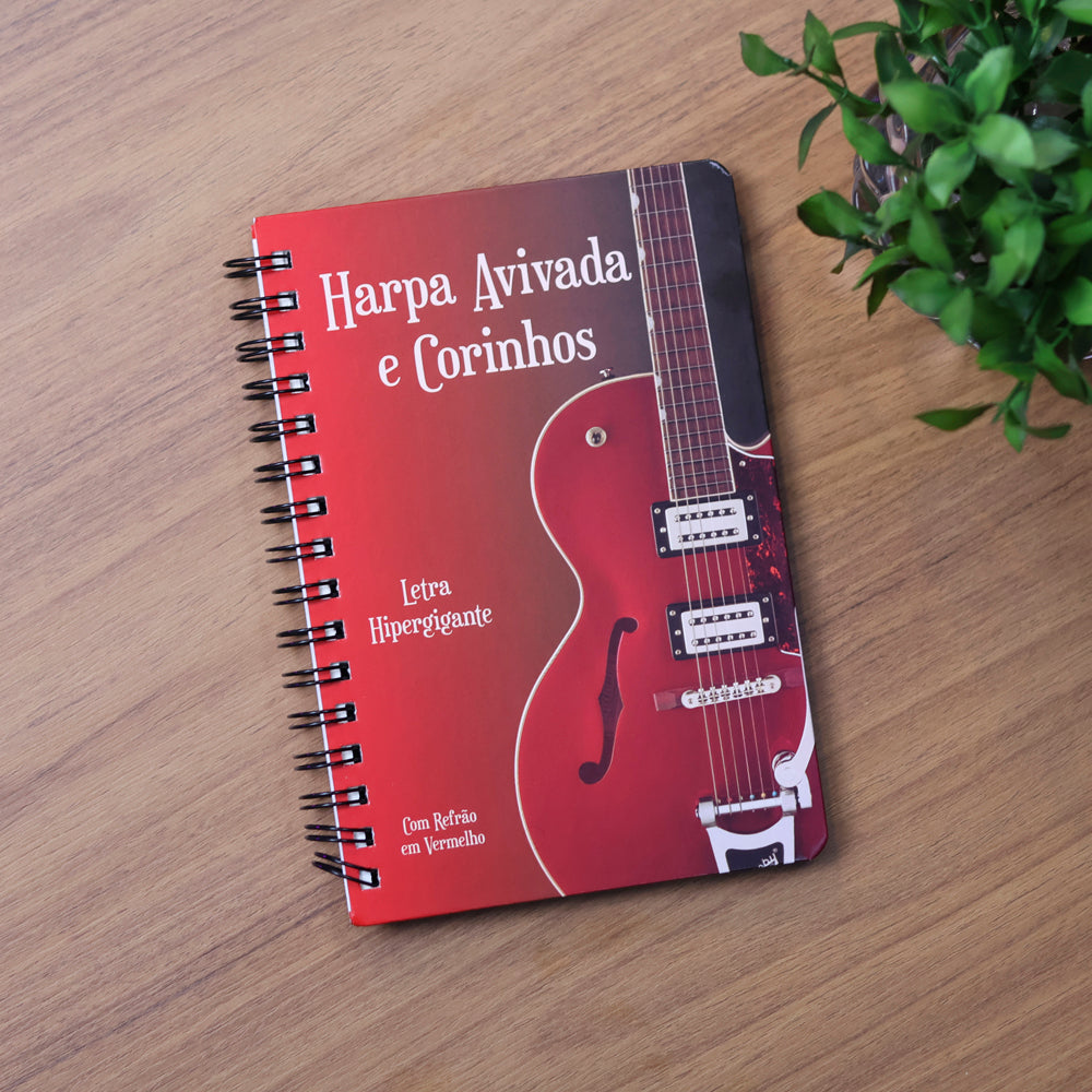 Harpa Avivada e Corinhos Guitarra  | Letra Hipergigante | Capa Dura