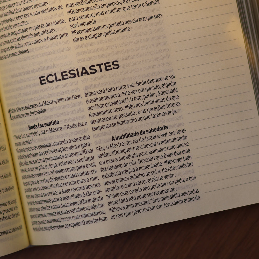 Bíblia NVT Leia e Anote | Letra Grande | Capa Caramelo