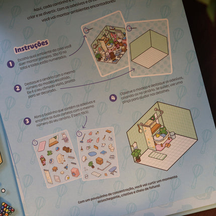 Livro de Adesivos Sweet & Cosy | Mini Casas | Marc Ordiali