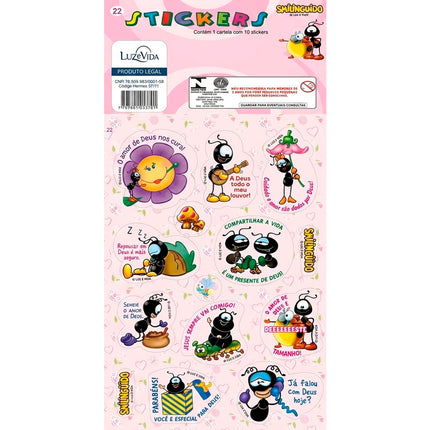 Cartela de Adesivos Stickers | Nº 22 | Smilinguido