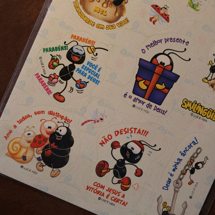 Cartela de Adesivos Stickers | Nº 24 | Smilinguido