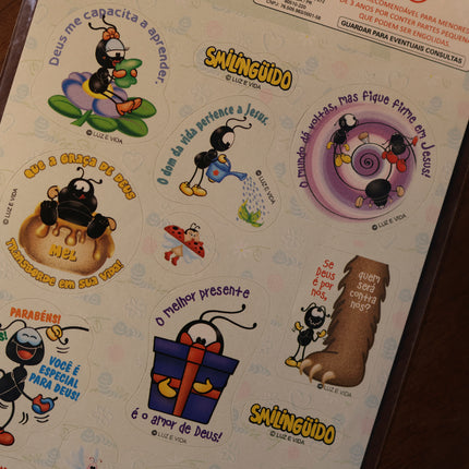 Cartela de Adesivos Stickers | Nº 24 | Smilinguido
