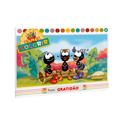 Livro Vamos Colorir | Gratidão | Smilinguido
