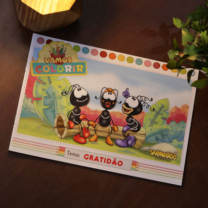Livro Vamos Colorir | Gratidão | Smilinguido