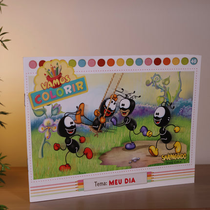 Livro Vamos Colorir | Meu Dia | Smilinguido