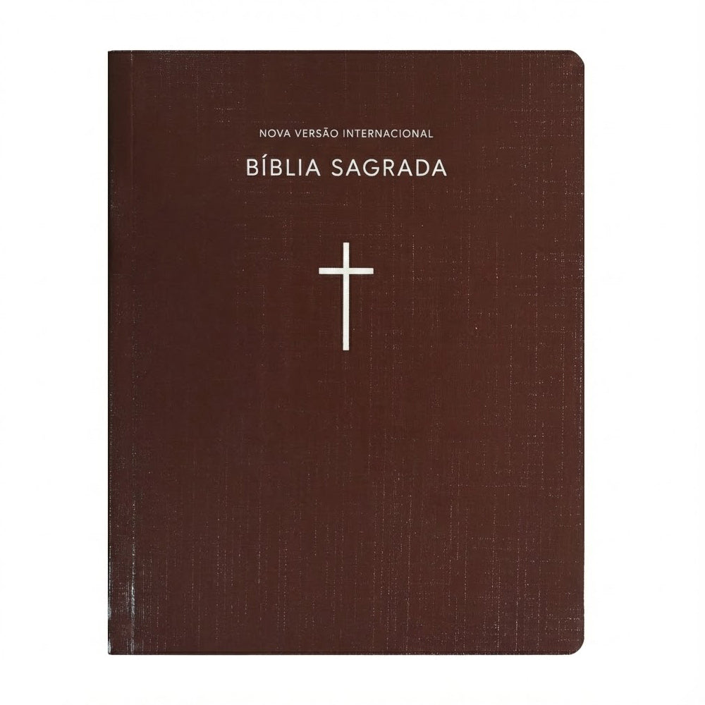 Bíblia Sagrada  | NVI | Capa Brochura Cruz Marrom