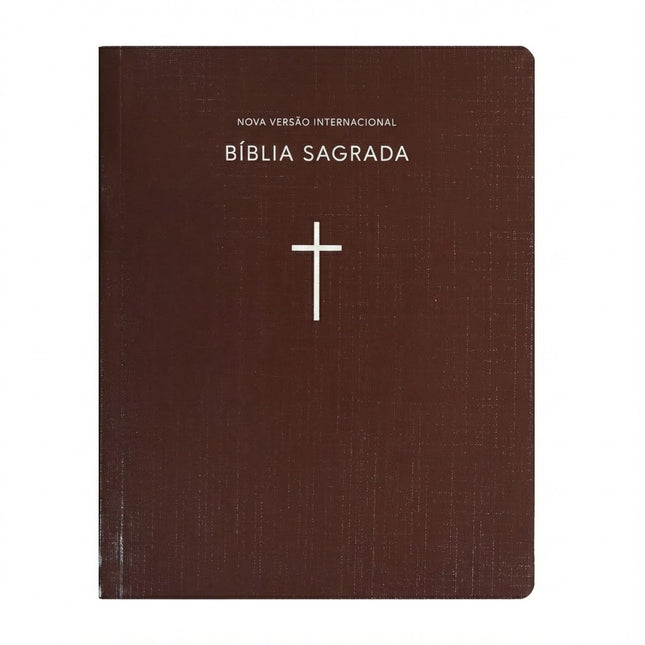 Bíblia Sagrada  | NVI | Capa Brochura Cruz Marrom
