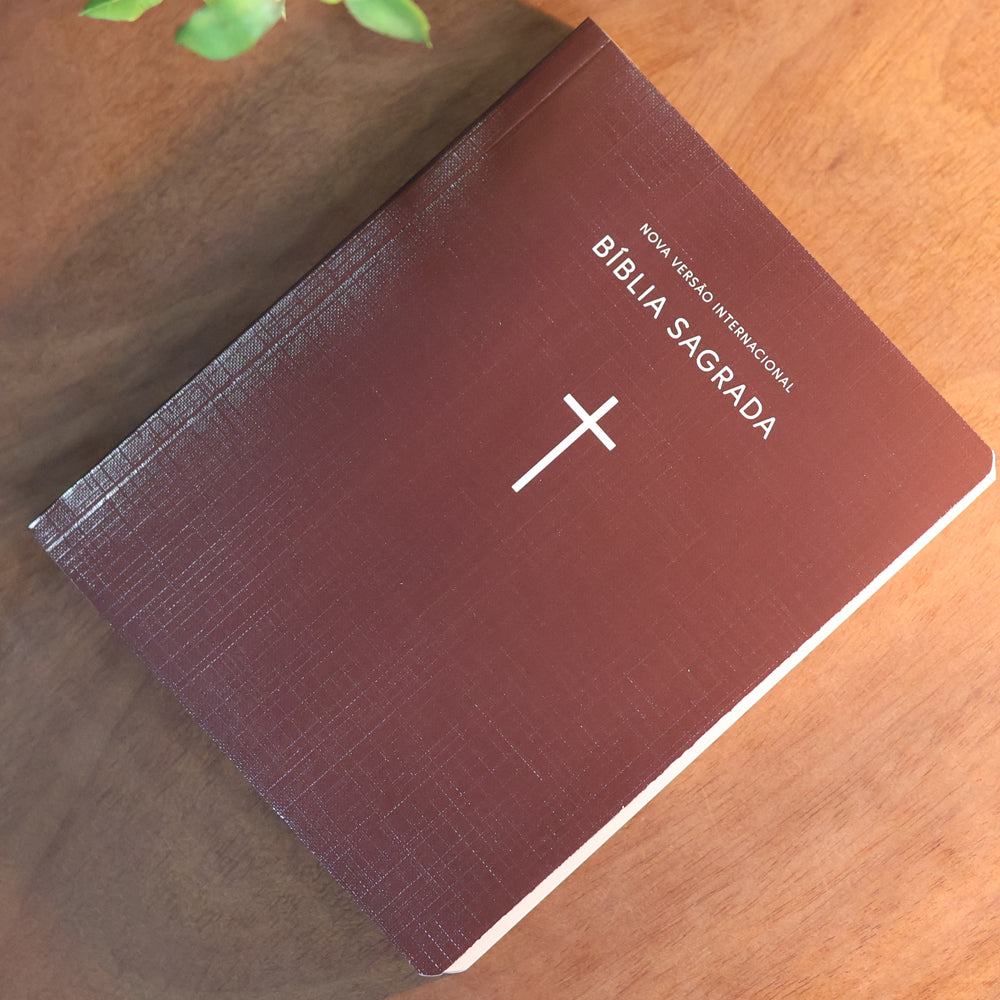 Bíblia Sagrada  | NVI | Capa Brochura Cruz Marrom