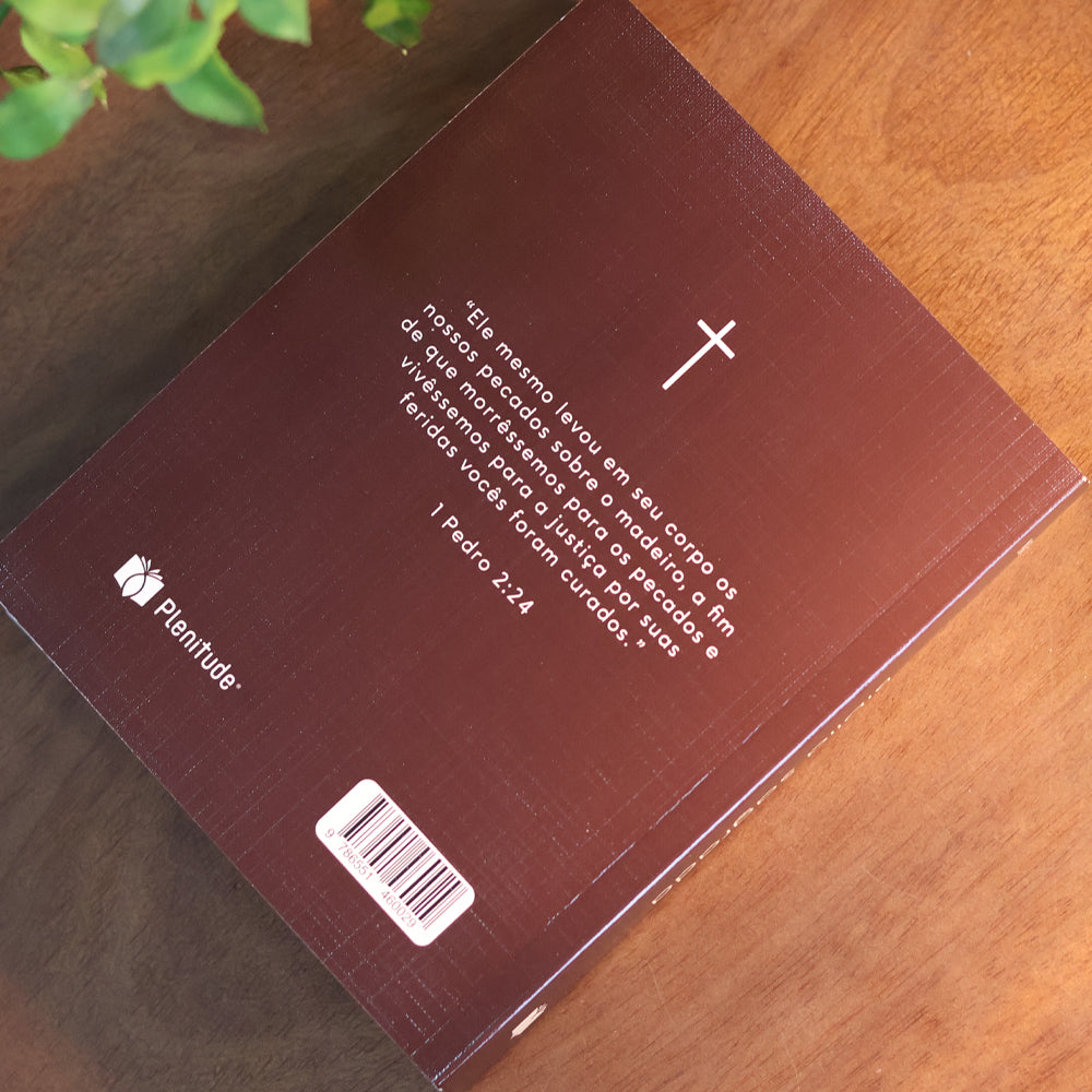 Bíblia Sagrada  | NVI | Capa Brochura Cruz Marrom